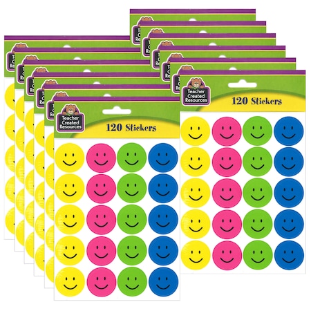 Teacher Created Resources Happy Faces Stickers, PK1440 TCR1274